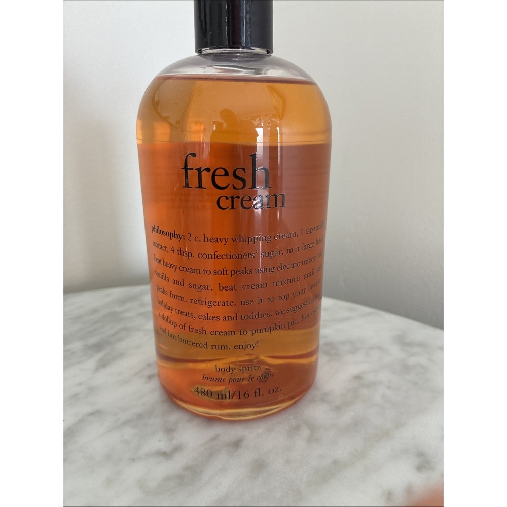 Philosophy Fresh Cream Body Spritz 480 mL/ 16 fl oz, Sealed No Pump